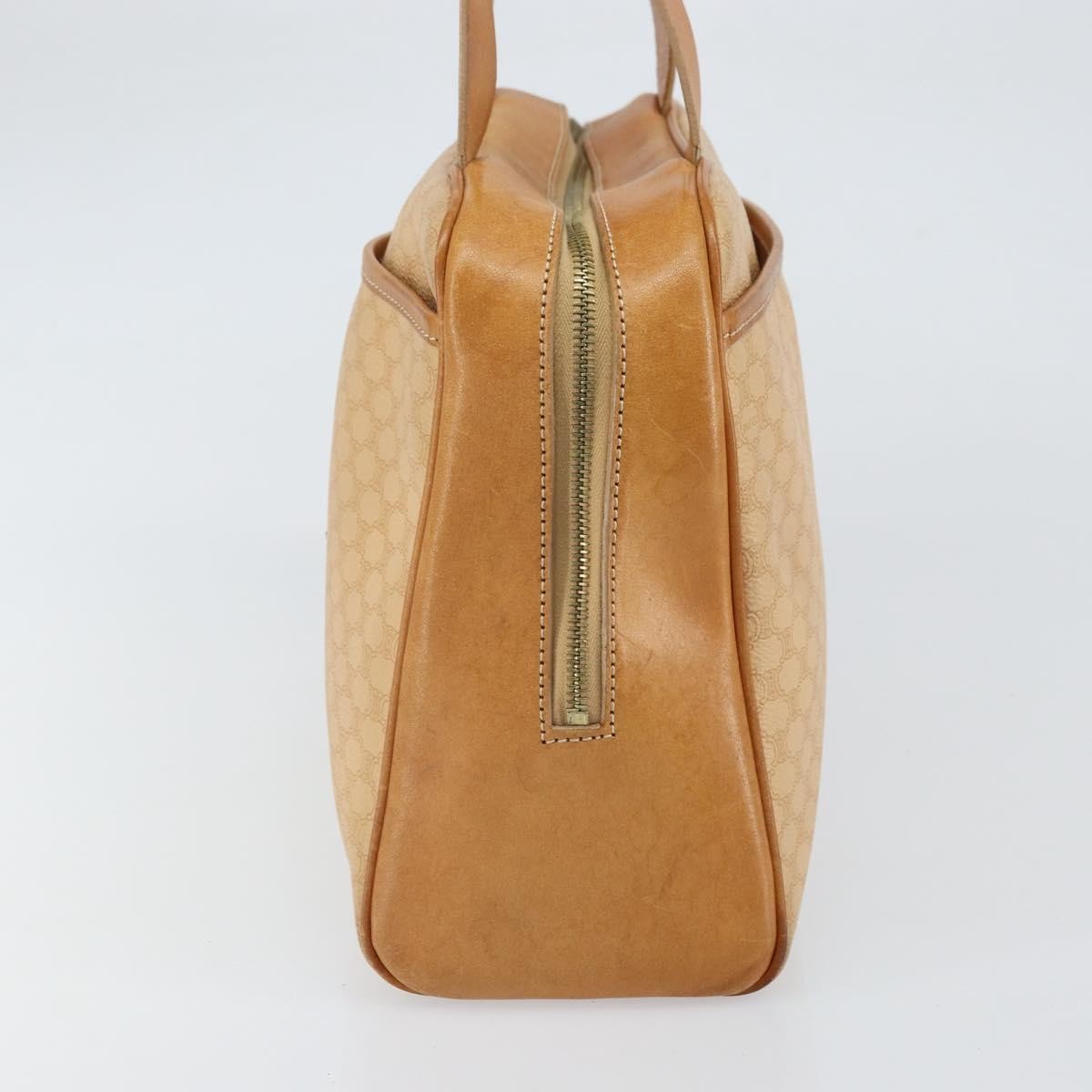 Celine Vintage Macadam Handbag Canvas And Leather Beige Canvas Handbag