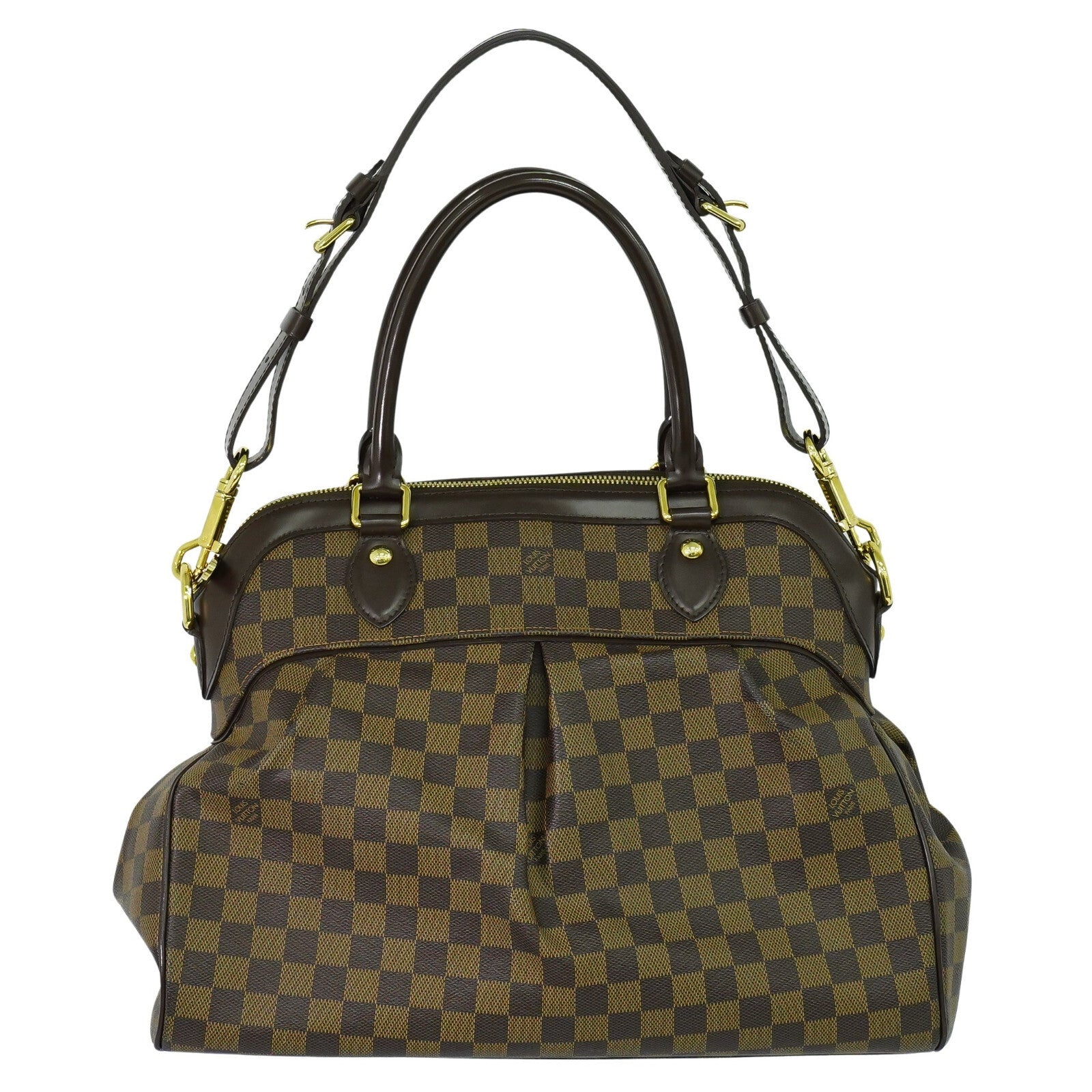 Louis Vuitton Trevi Handbag Damier Brown Canvas Handbag