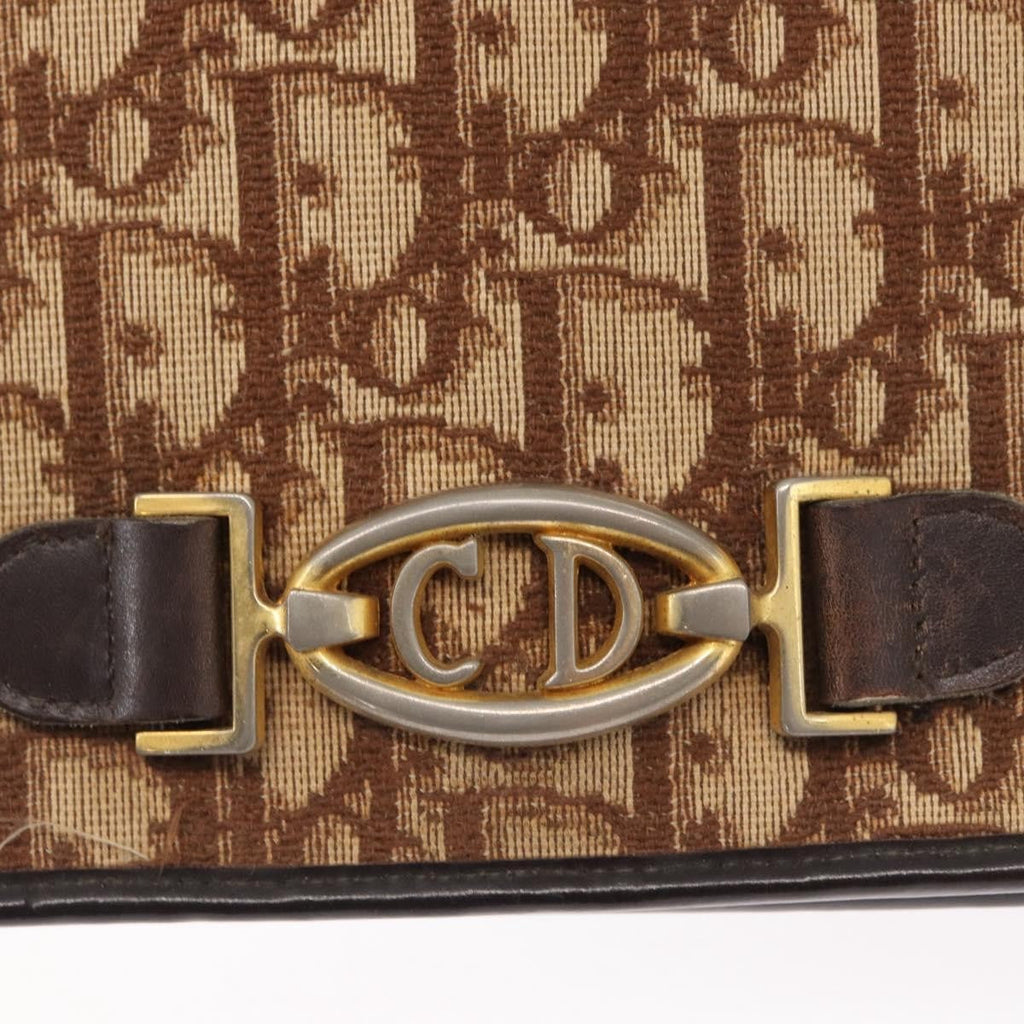 Christian Dior Vintage Trotter Shoulder Bag Canvas Beige Canvas Shoulder Bag Bag (Pre-Owned)