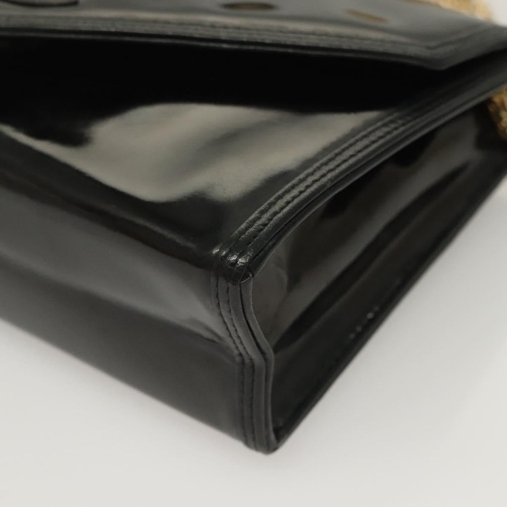 Chanel Cc Envelope Flap Crossbody Patent Leather Black Patent_Leather Clutche & Pouche Bag
