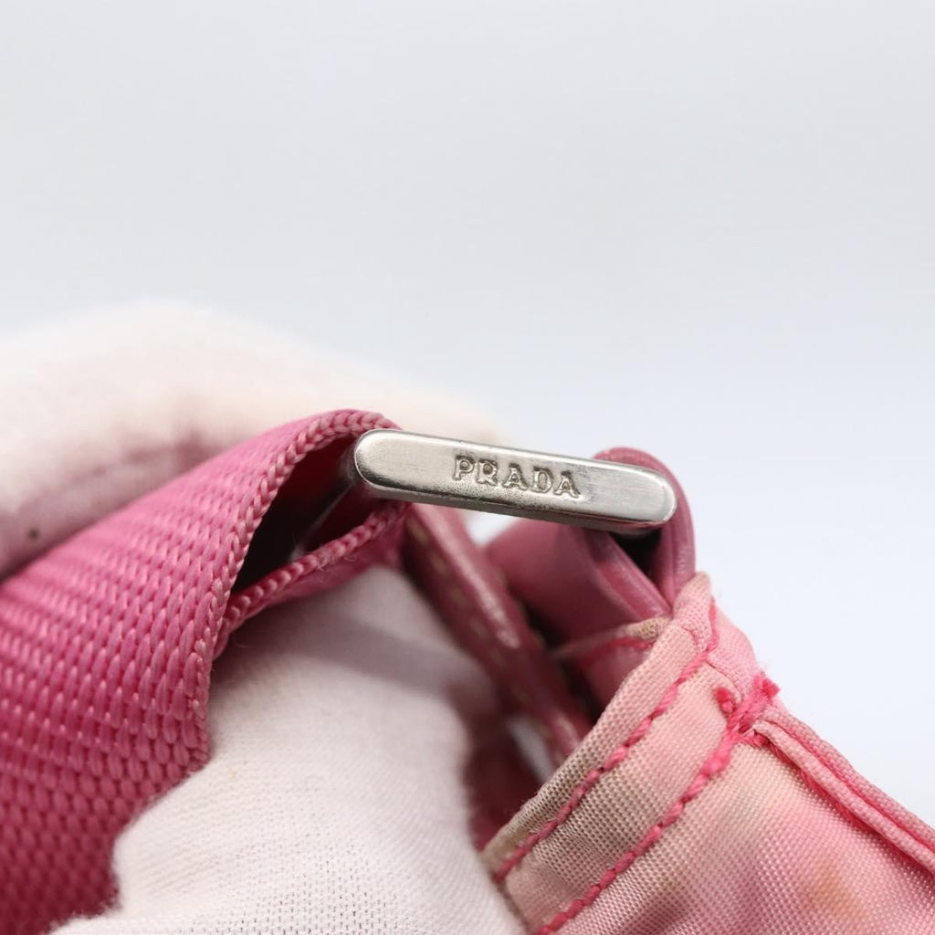 Prada Front Pocket Messenger Bag Tessuto Pink Nylon Shoulder Bag Bag