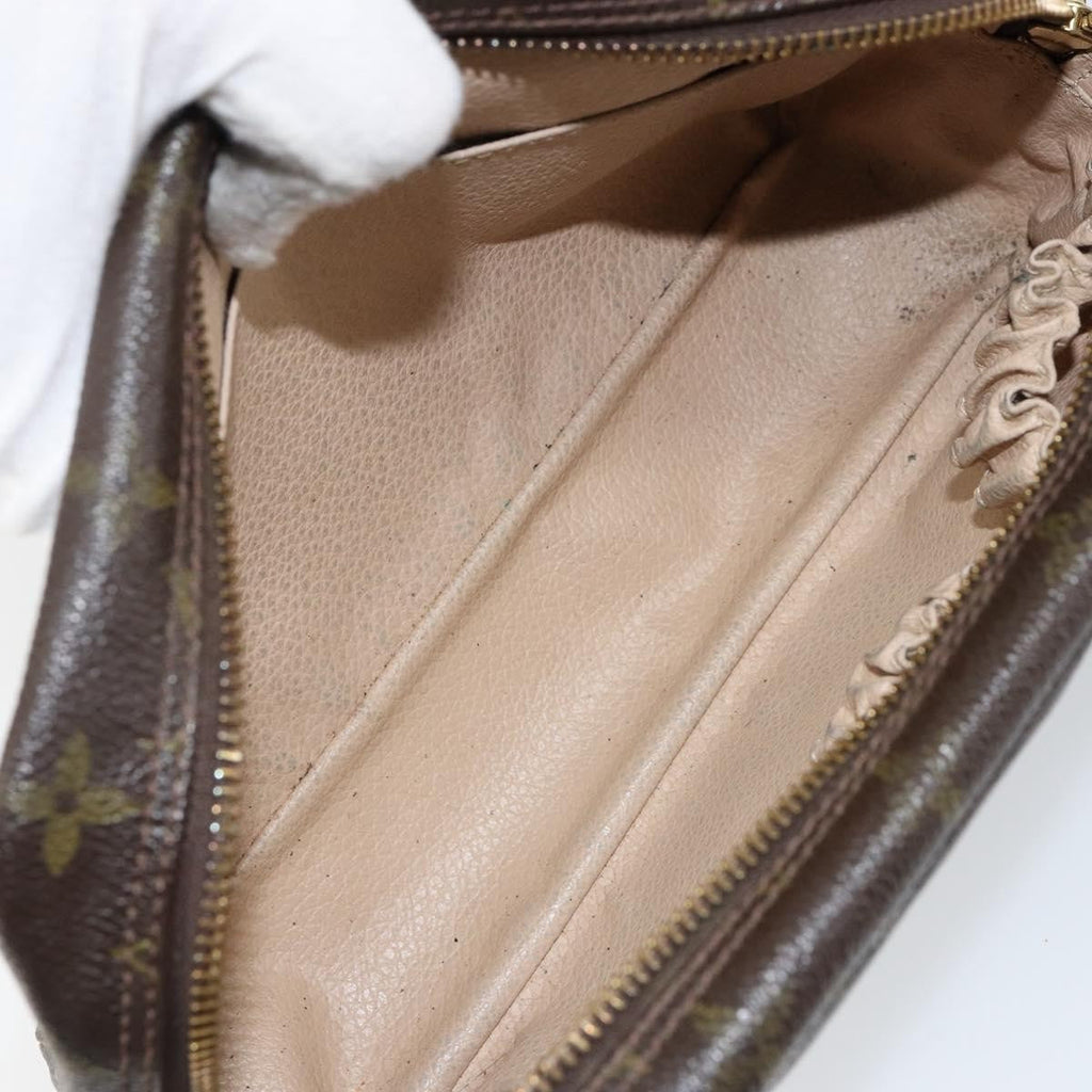 Louis Vuitton Trousse Toiletry Pouch Monogram Canvas Brown Canvas Toiletry Case Accessory