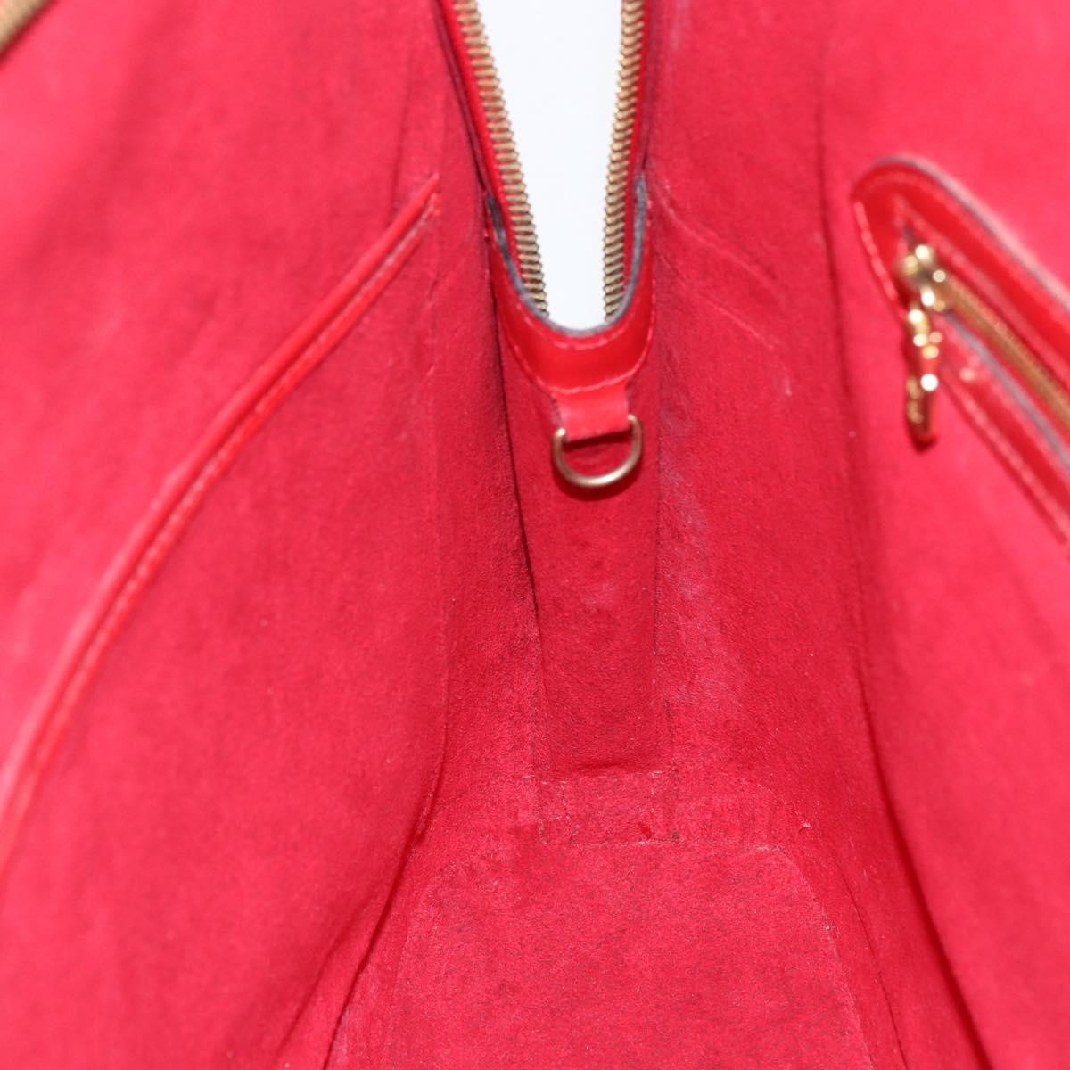 Louis Vuitton Lussac Handbag Epi Leather Red Leather Shoulder Bag