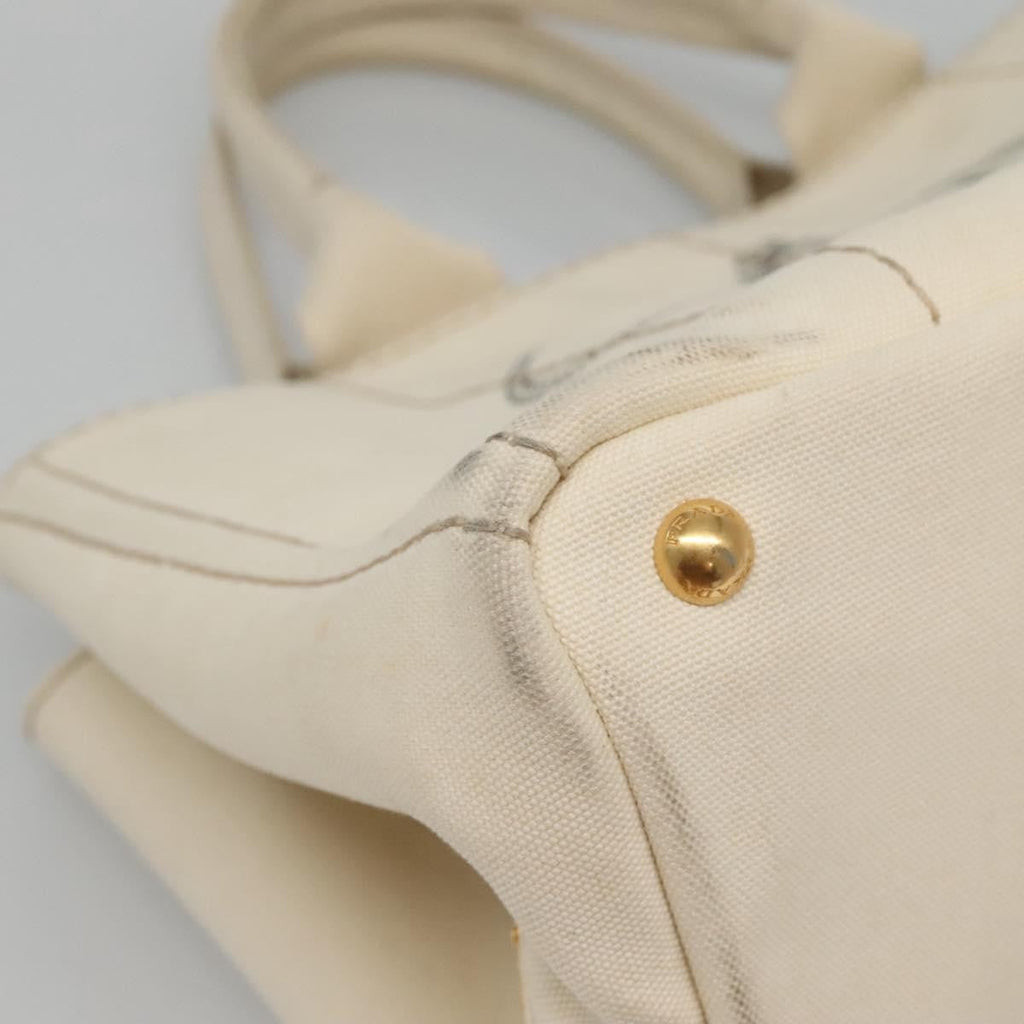 Prada Canapa Tote Canvas White Canvas Tote Bag Bag