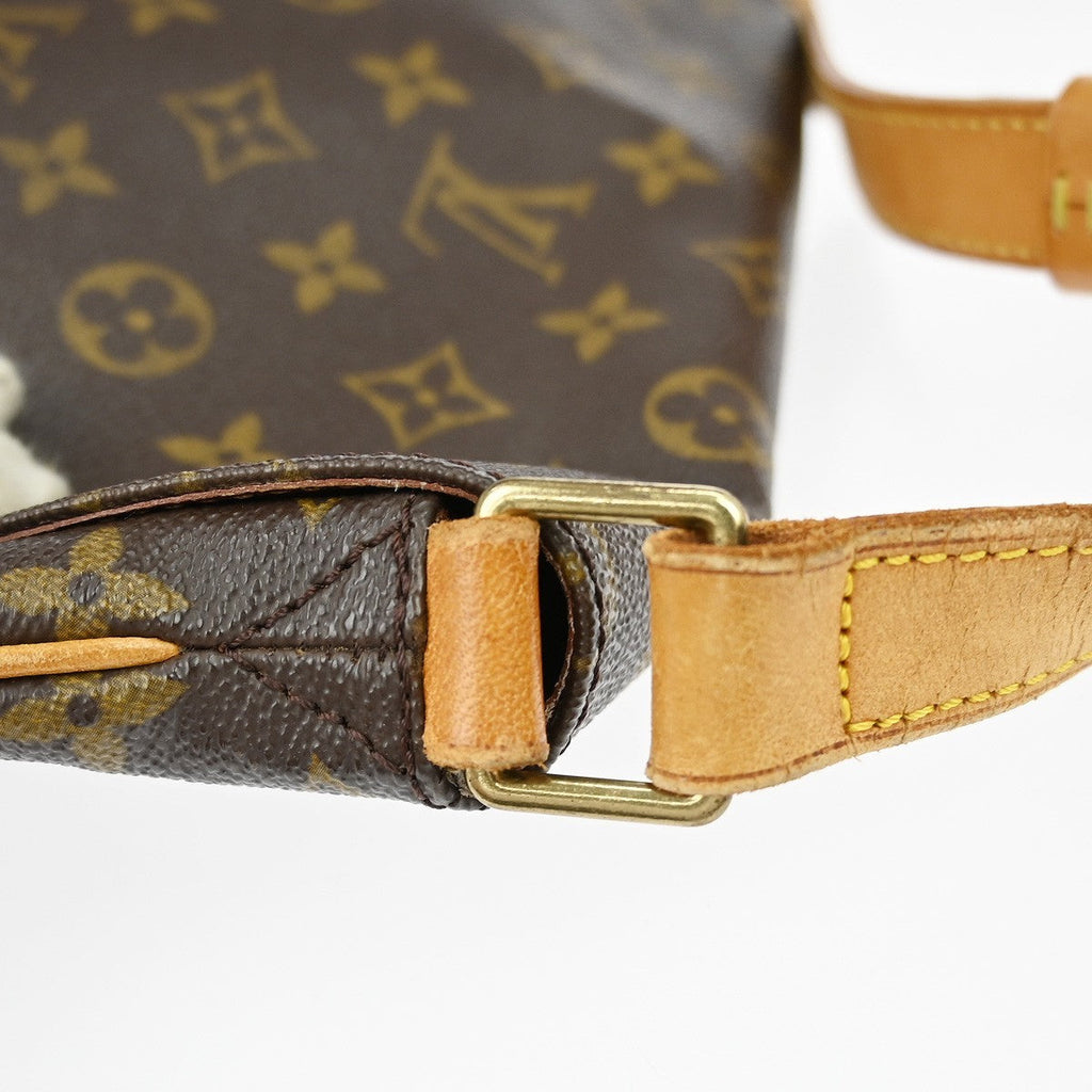 Louis Vuitton Musette Handbag Monogram Canvas Brown Canvas Shoulder Bag