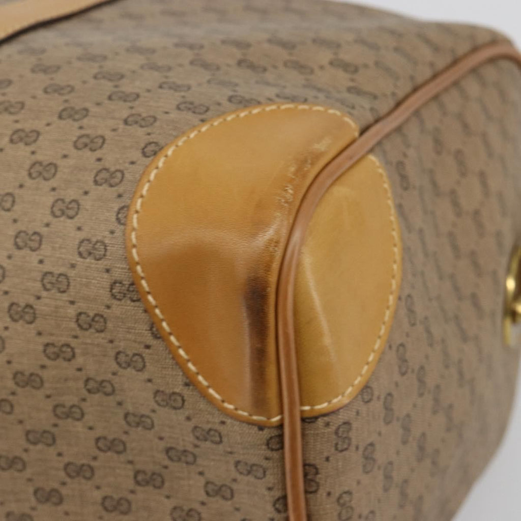 Gucci Vintage Travel Bag Gg Canvas Beige Pvc Travel Bag Bag (Pre-Owned)