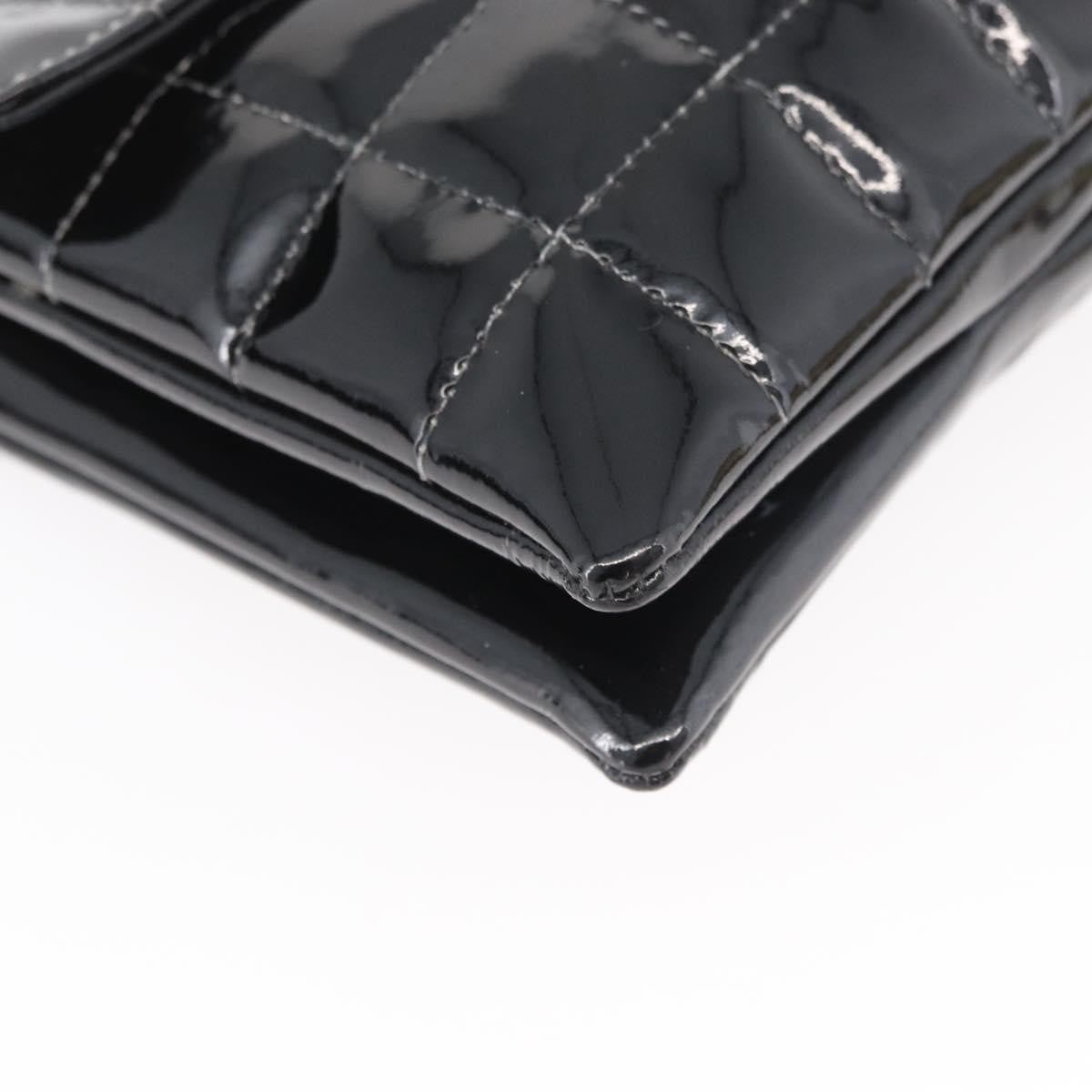 Chanel Keyboard Flap Bag Quilted Patent Black Patent_Leather Shoulder Bag Bag