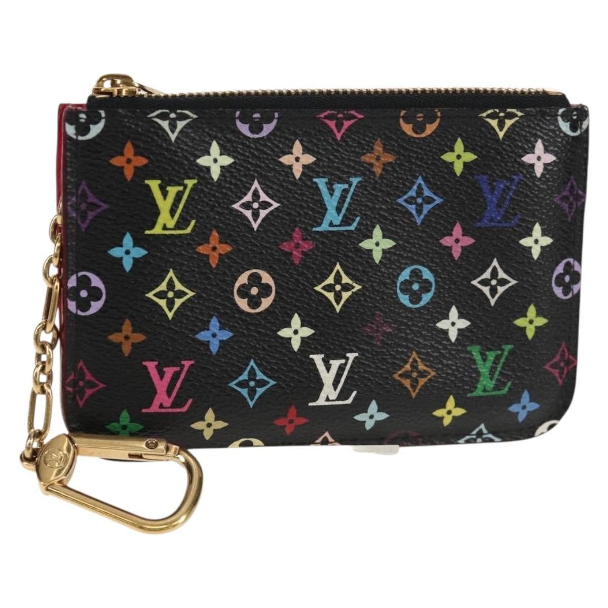 Louis Vuitton Pochette Clés Nm Monogram Multicolor Canvas Black Canvas Wallets Accessory