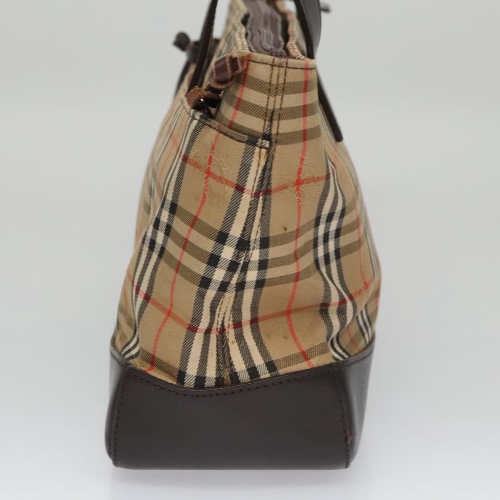 Burberry Nova Check Handbag Nova Check Canvas And Leather Beige Canvas Handbag