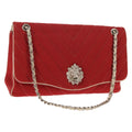 Chanel Leo Lion Flap Bag Chevron Jersey Red Cotton Shoulder Bag Bag