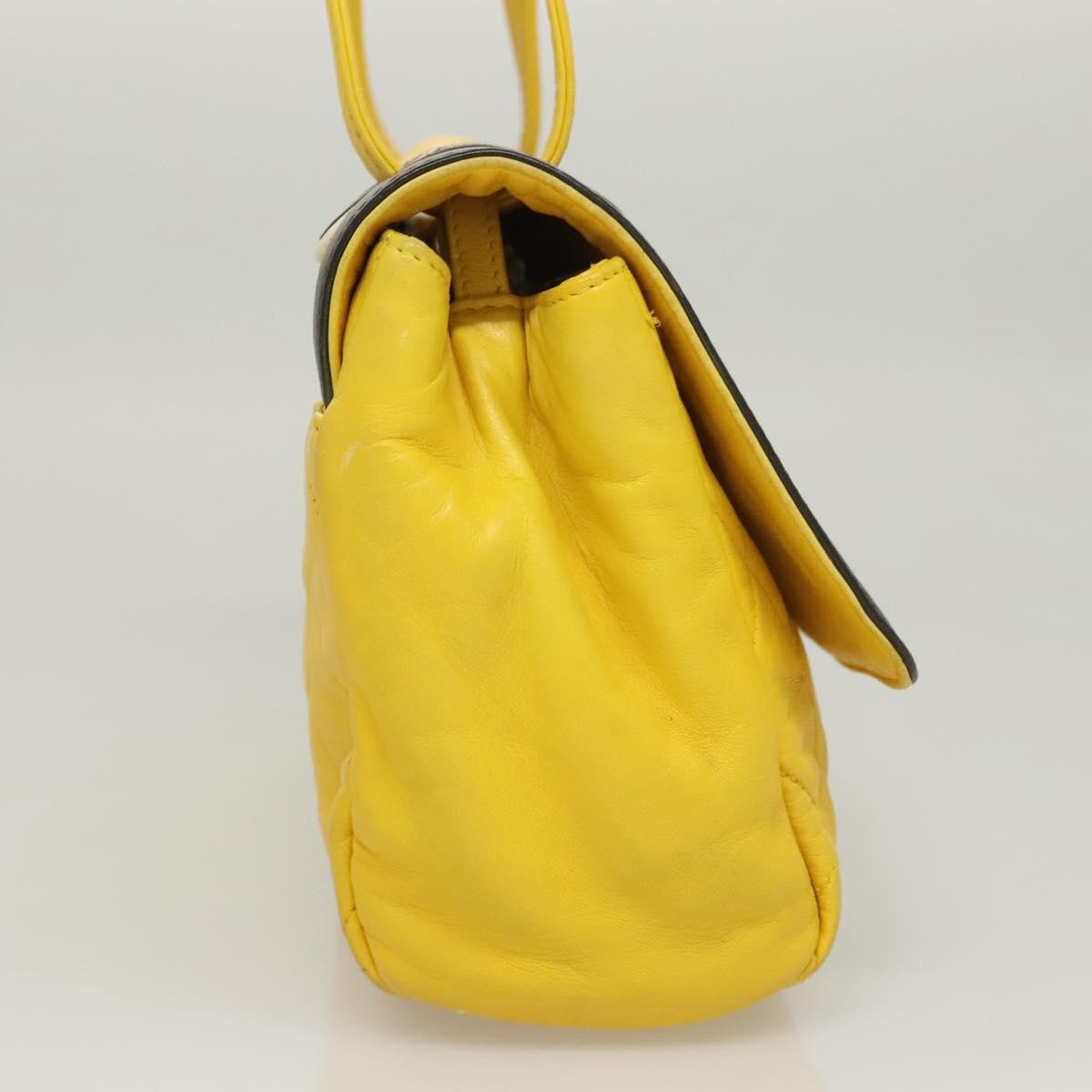 Chanel Two Tone Mademoiselle Lock Flap Bag Quilted Lambskin Yellow Leather Shoulder Bag Bag