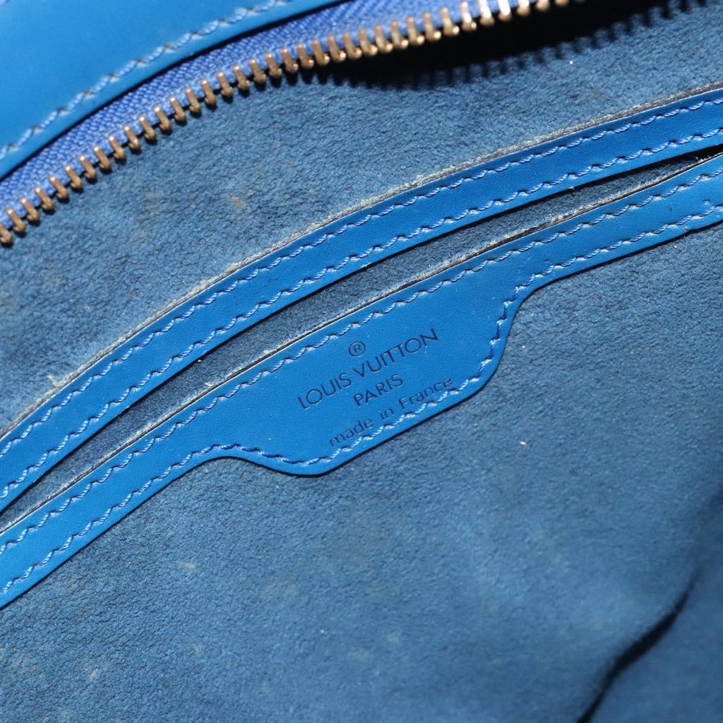Louis Vuitton Saint Jacques Handbag Epi Leather Blue Leather Shoulder Bag