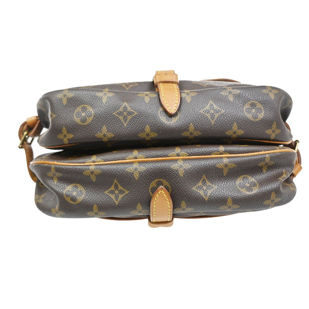 Louis Vuitton Saumur Handbag Monogram Canvas Brown Canvas Shoulder Bag