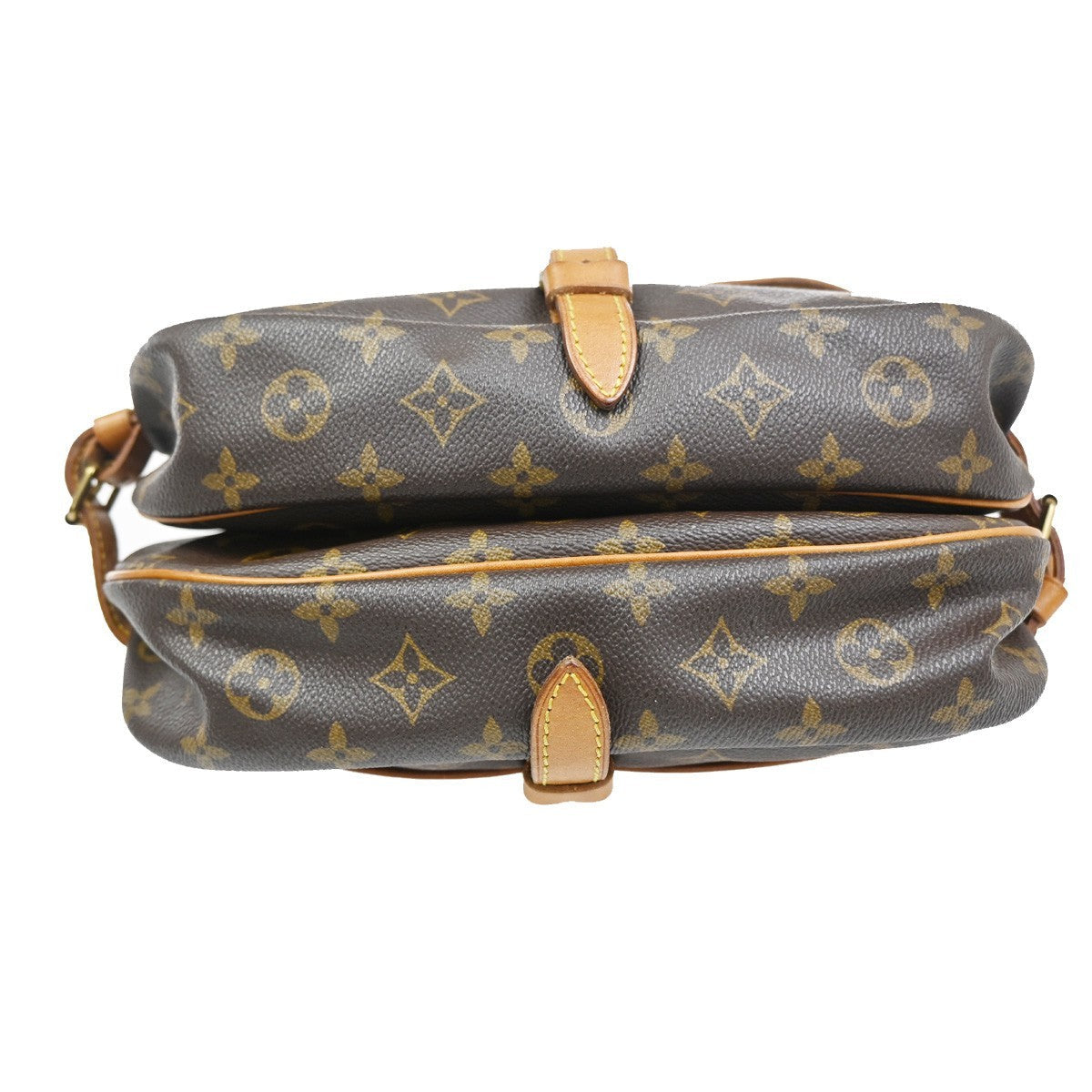 Louis Vuitton Saumur Handbag Monogram Canvas Brown Canvas Shoulder Bag