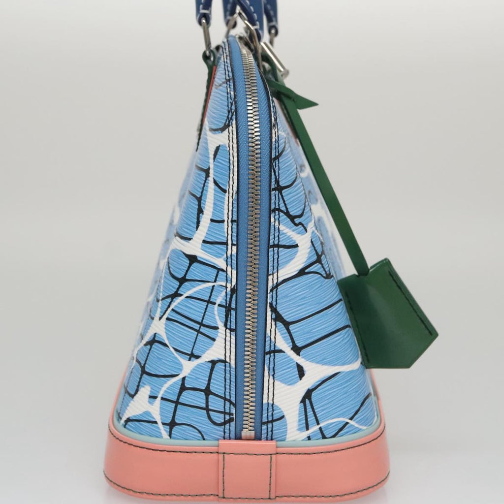 Louis Vuitton Alma Handbag Limited Edition Print Epi Leather Blue Leather Handbag