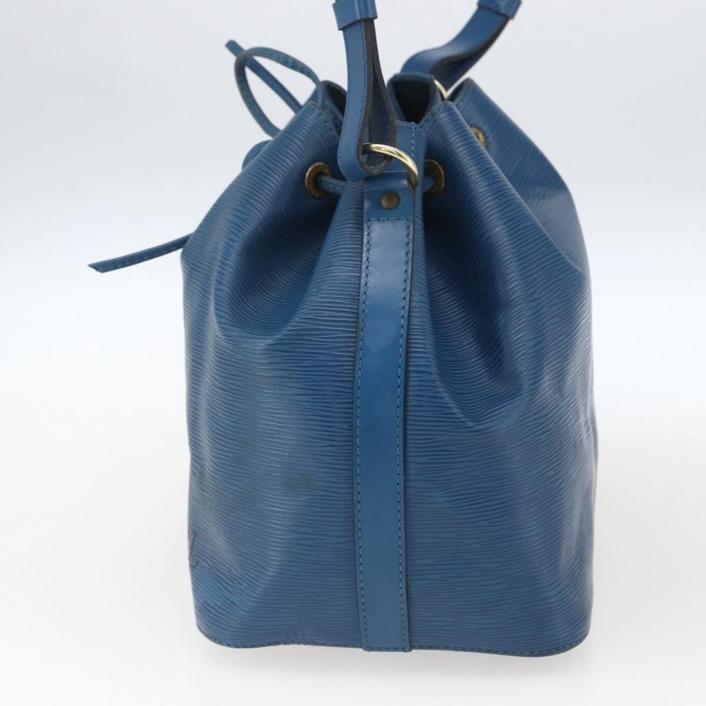 Louis Vuitton Petit Noe Handbag Epi Leather Blue Leather Shoulder Bag