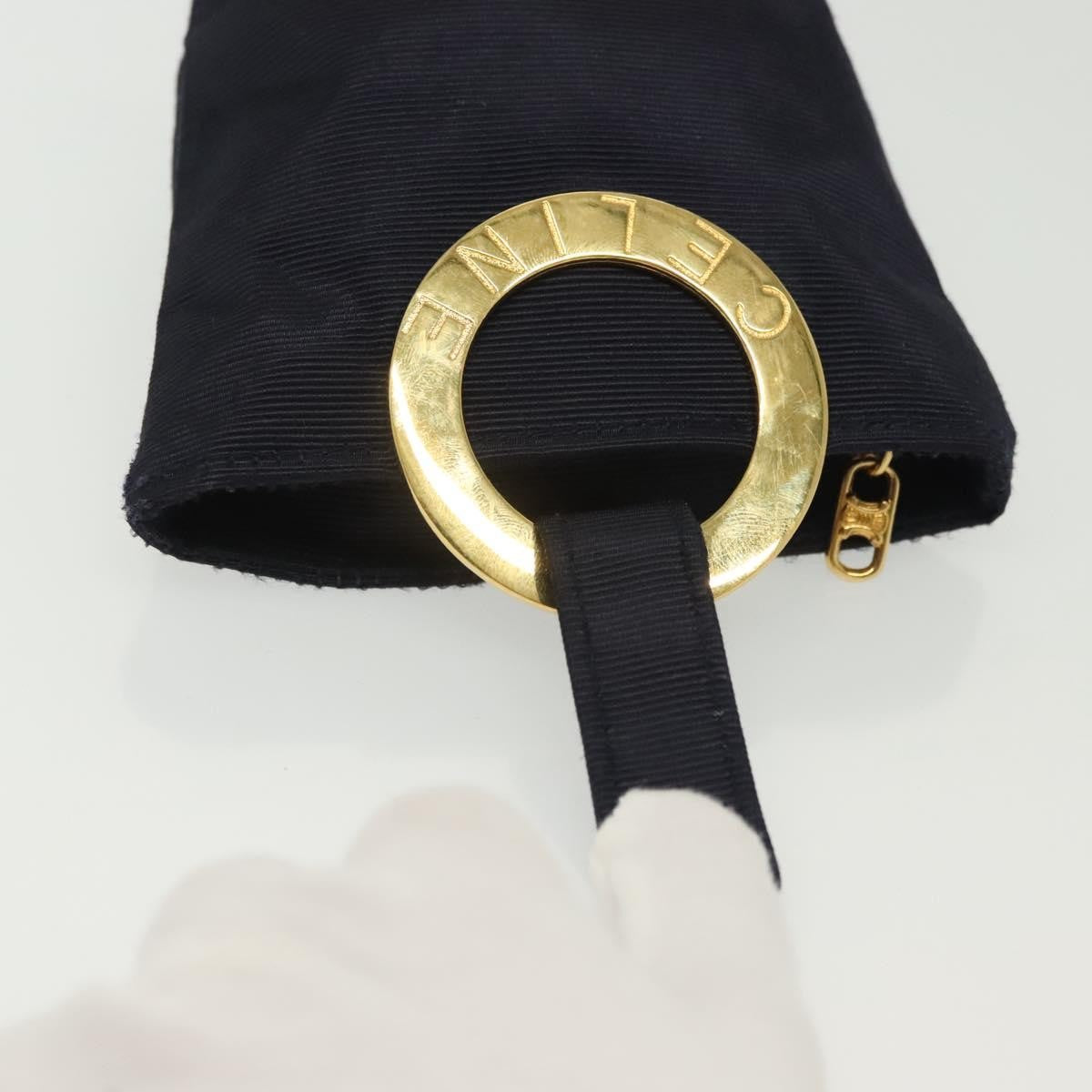 Celine Circle Logo Pouch Nylon Navy Canvas Clutche & Pouche Bag