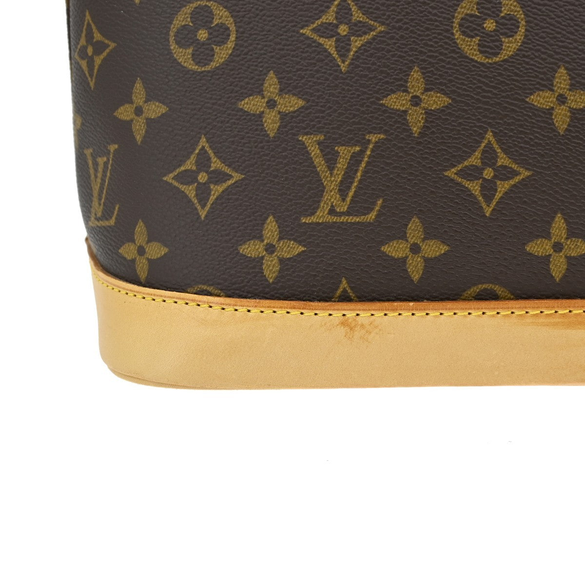 Louis Vuitton Alma Handbag Monogram Canvas Brown Canvas Handbag