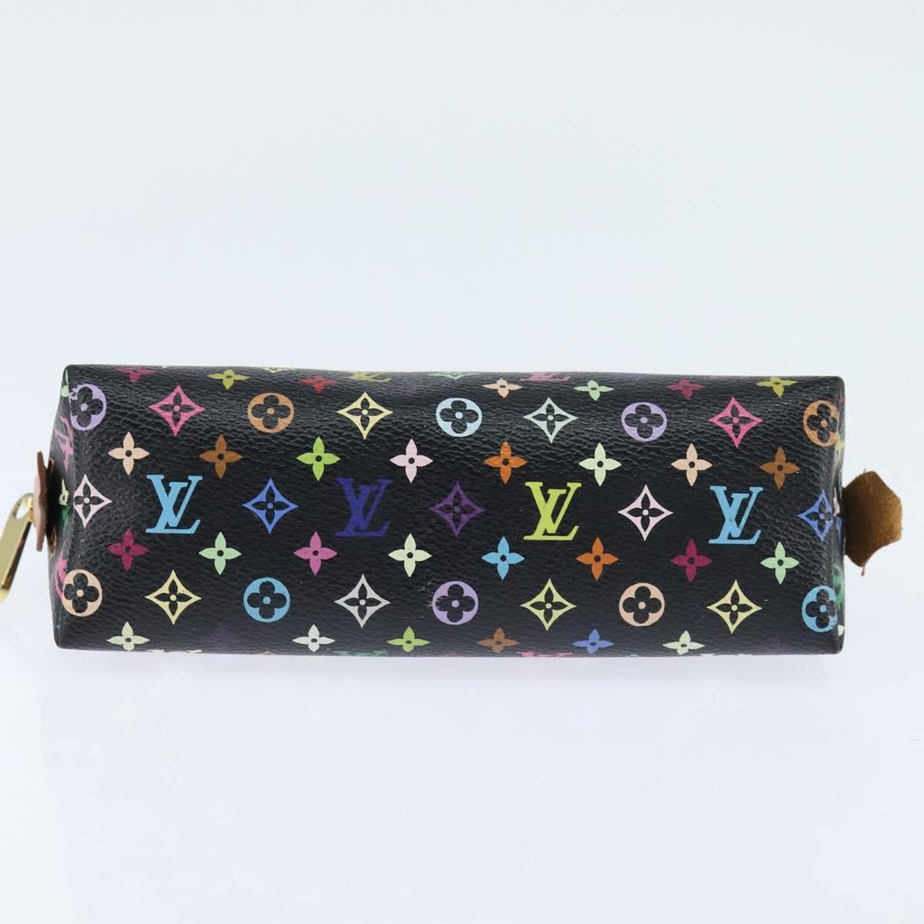 Louis Vuitton Cosmetic Pouch Monogram Multicolor Black Canvas Clutche & Pouche Bag