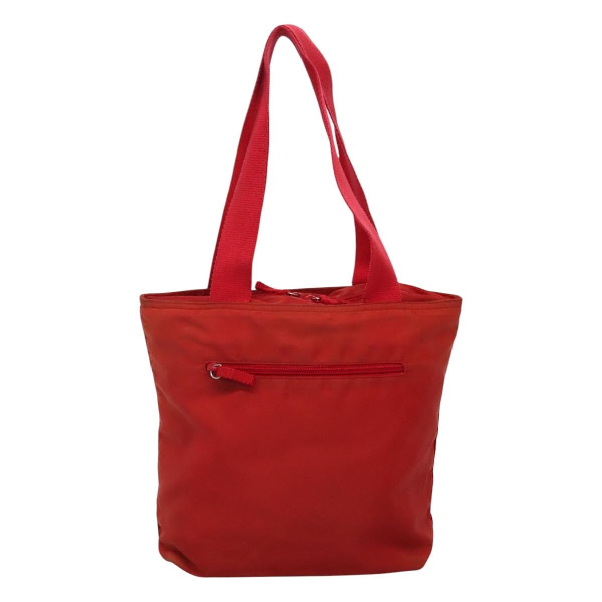 Prada Vintage Zip Tote Tessuto Red Nylon Tote Bag Bag