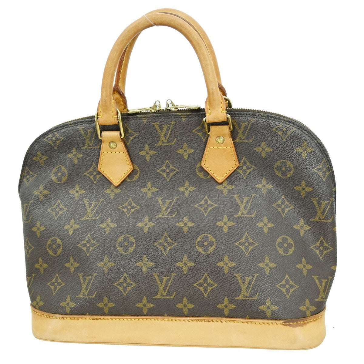 Louis Vuitton Alma Handbag Monogram Canvas Brown Canvas Handbag