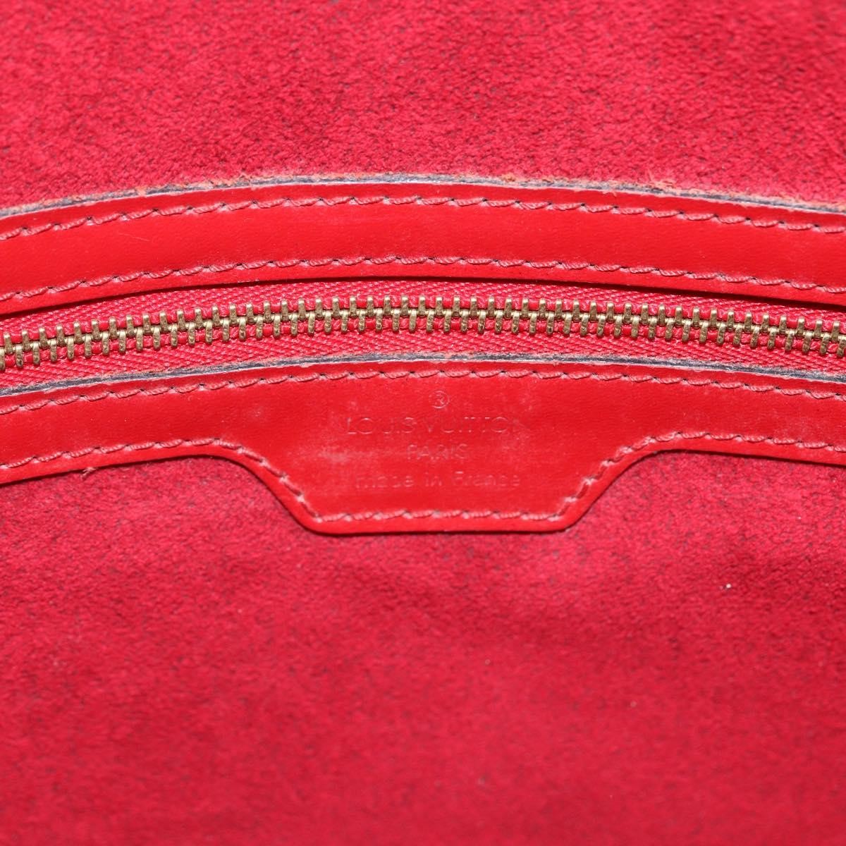 Louis Vuitton Lussac Handbag Epi Leather Red Leather Shoulder Bag