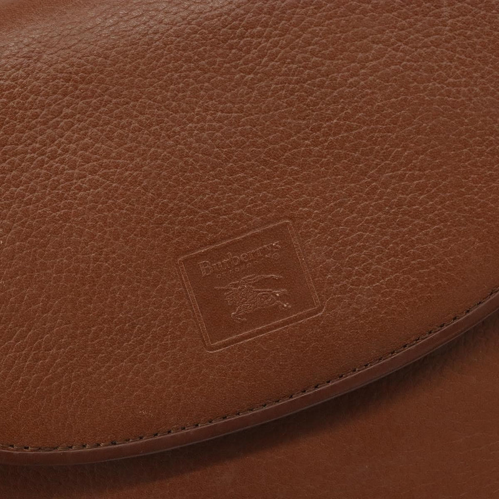 Burberry Vintage Flap Crossbody Bag Leather Brown Leather Shoulder Bag