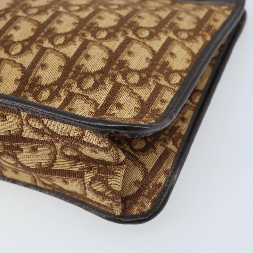 Christian Dior Vintage Trotter Pouch Canvas Brown Canvas Clutche & Pouche Bag (Pre-Owned)
