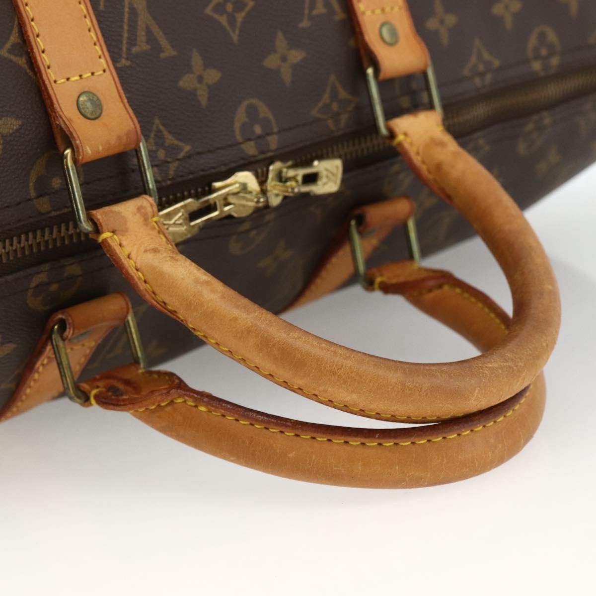 Louis Vuitton Keepall Bag Monogram Canvas Brown Canvas Travel Bag
