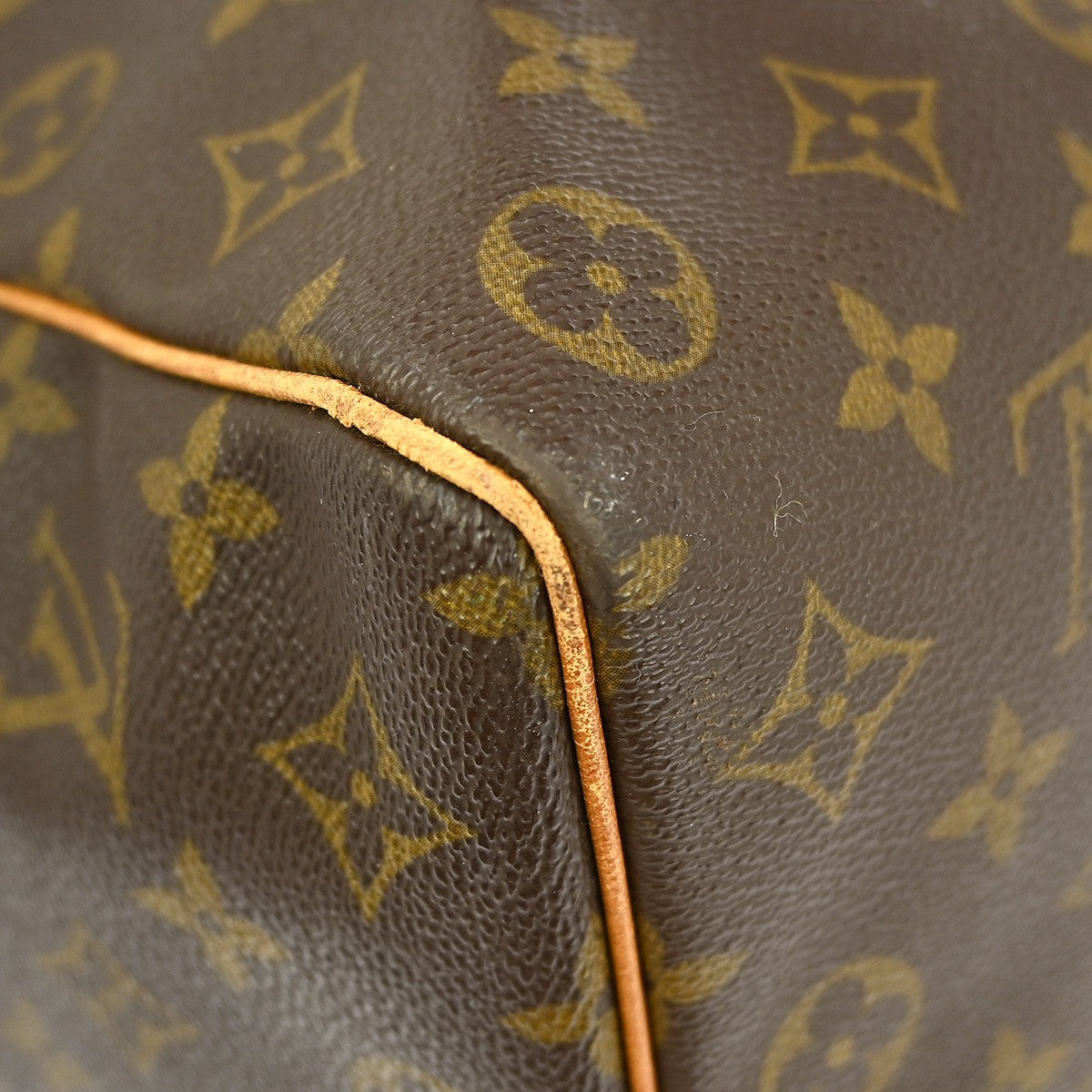 Louis Vuitton Keepall Bag Monogram Canvas Brown Canvas Travel Bag