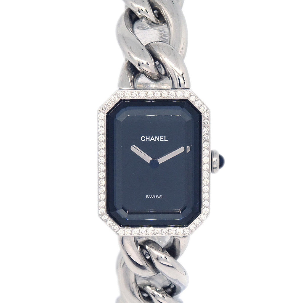 Chanel Premiere Chain Quartz Watch Stainless Steel With Diamond  Bezel Watch