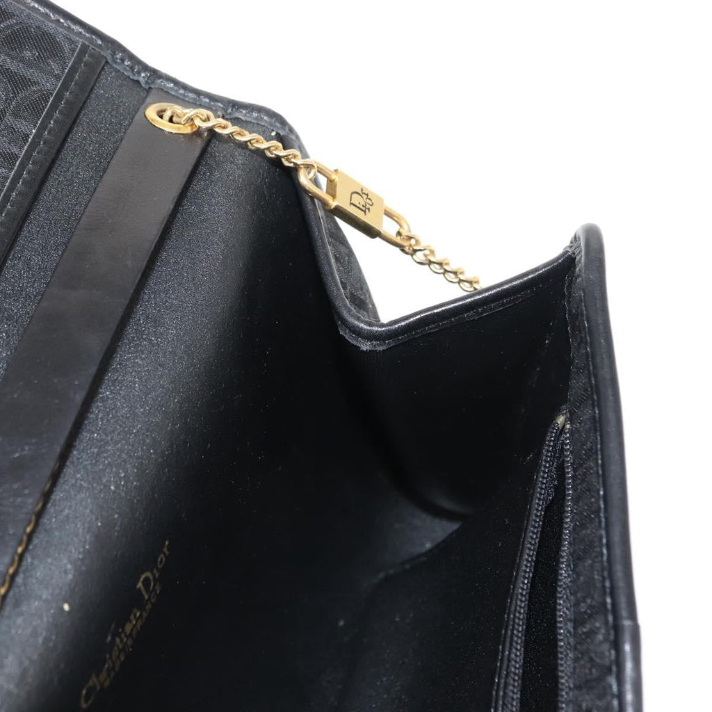 Christian Dior Trotter Shoulder Bag Canvas Black Canvas Shoulder Bag Bag (Pre-Owned)