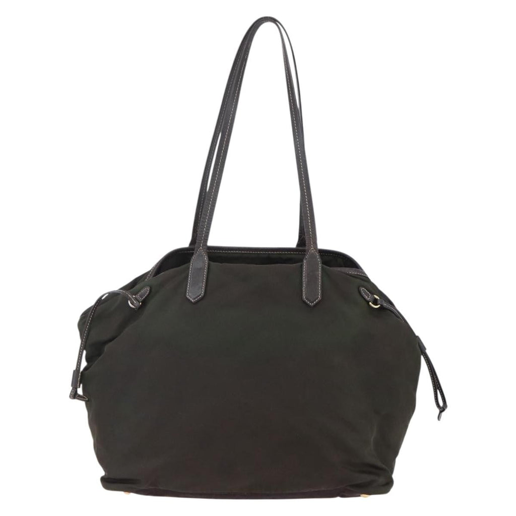 Prada Open Tote Tessuto Khaki Nylon Tote Bag Bag