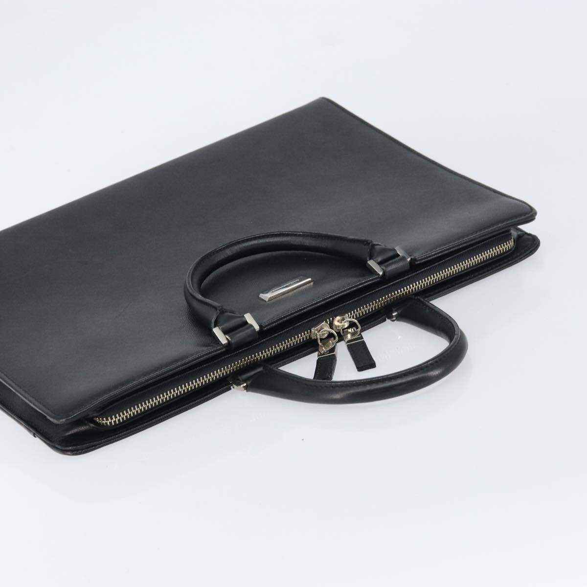 Burberry Vintage Briefcase Leather Black Leather Briefcase Bag