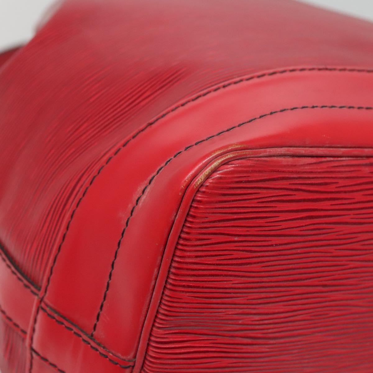 Louis Vuitton Noe Handbag Epi Leather Red Leather Bag