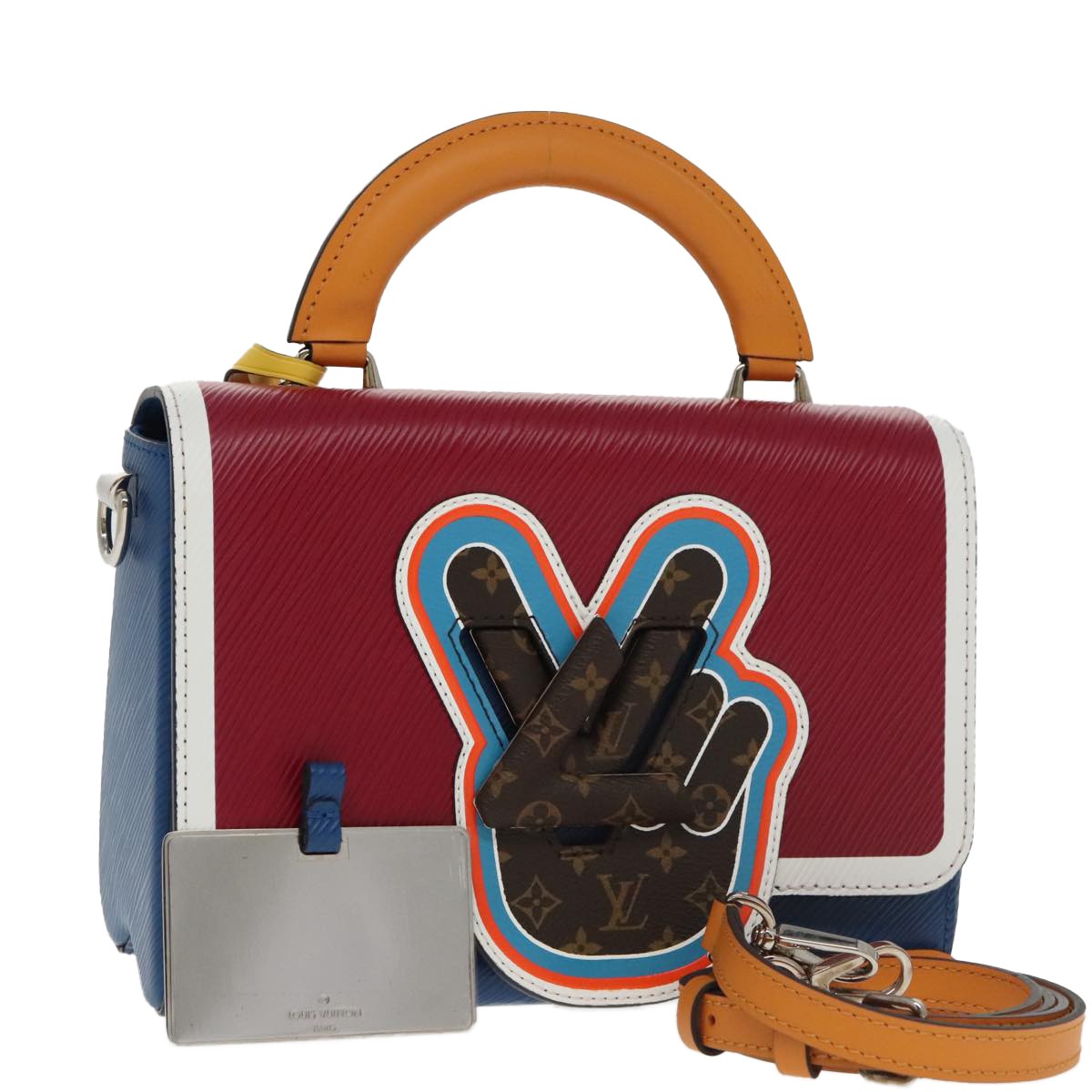 Louis Vuitton Twist Top Handle Bag Limited Edition Peace Love Epi And Monogram Canvas Multicolour Leather Bag