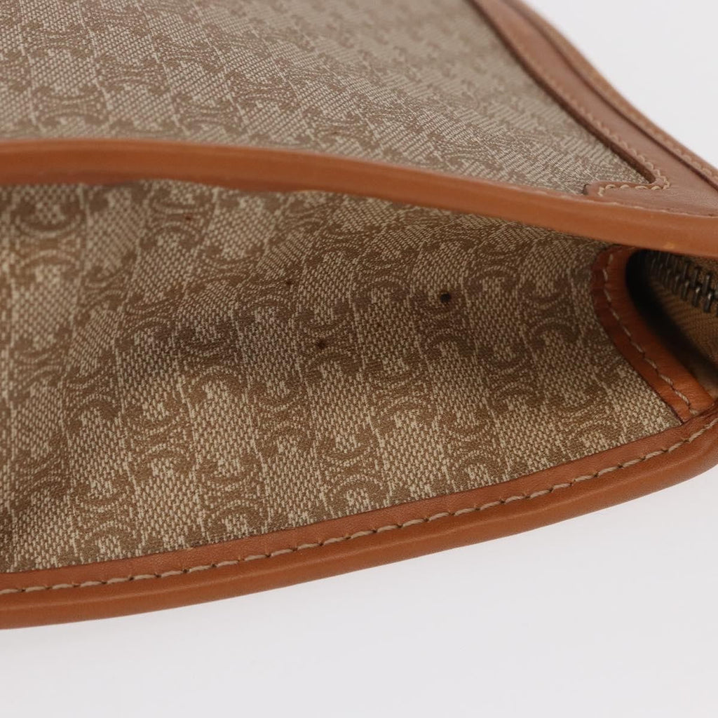 Celine Macadam Pochette Canvas And Leather Beige Canvas Clutche & Pouche Bag