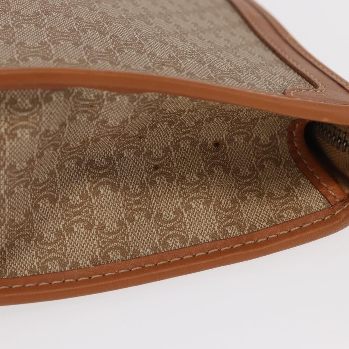 Celine Macadam Pochette Canvas And Leather Beige Canvas Clutche & Pouche Bag