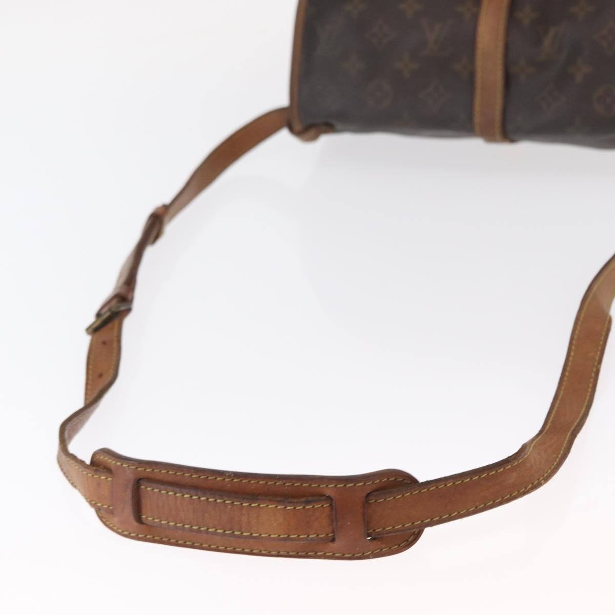 Louis Vuitton Saumur Handbag Monogram Canvas Brown Canvas Shoulder Bag