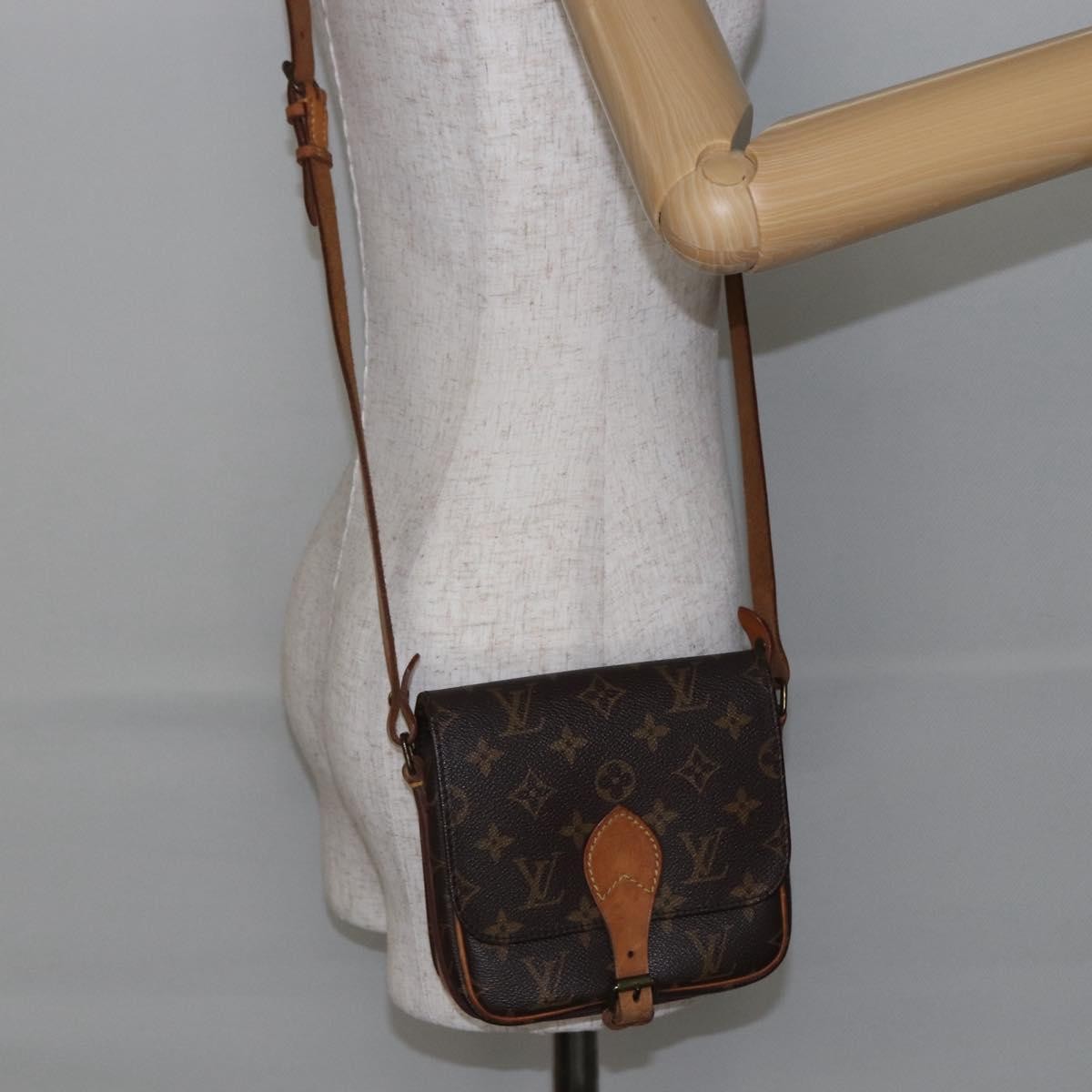 Louis Vuitton Cartouchiere Handbag Monogram Canvas Brown Canvas Shoulder Bag