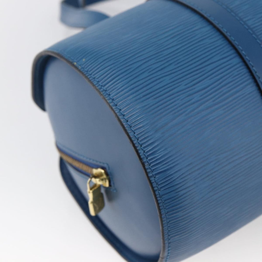 Louis Vuitton Soufflot Handbag Epi Leather Blue Leather Handbag