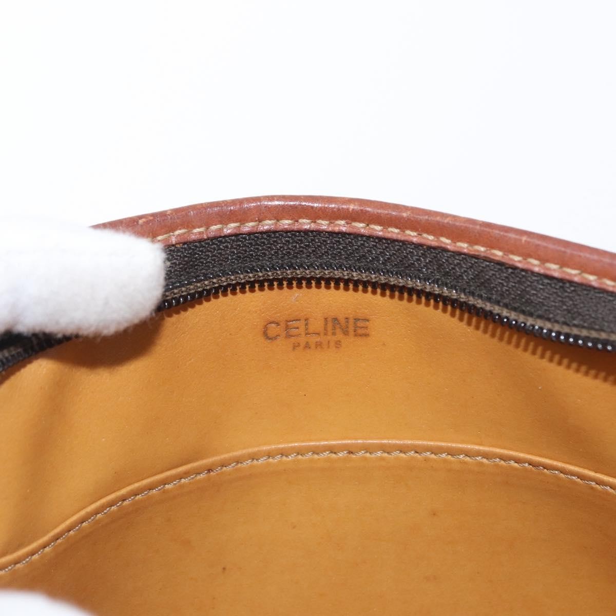 Celine Macadam Pochette Canvas And Leather Brown Canvas Clutche & Pouche Bag