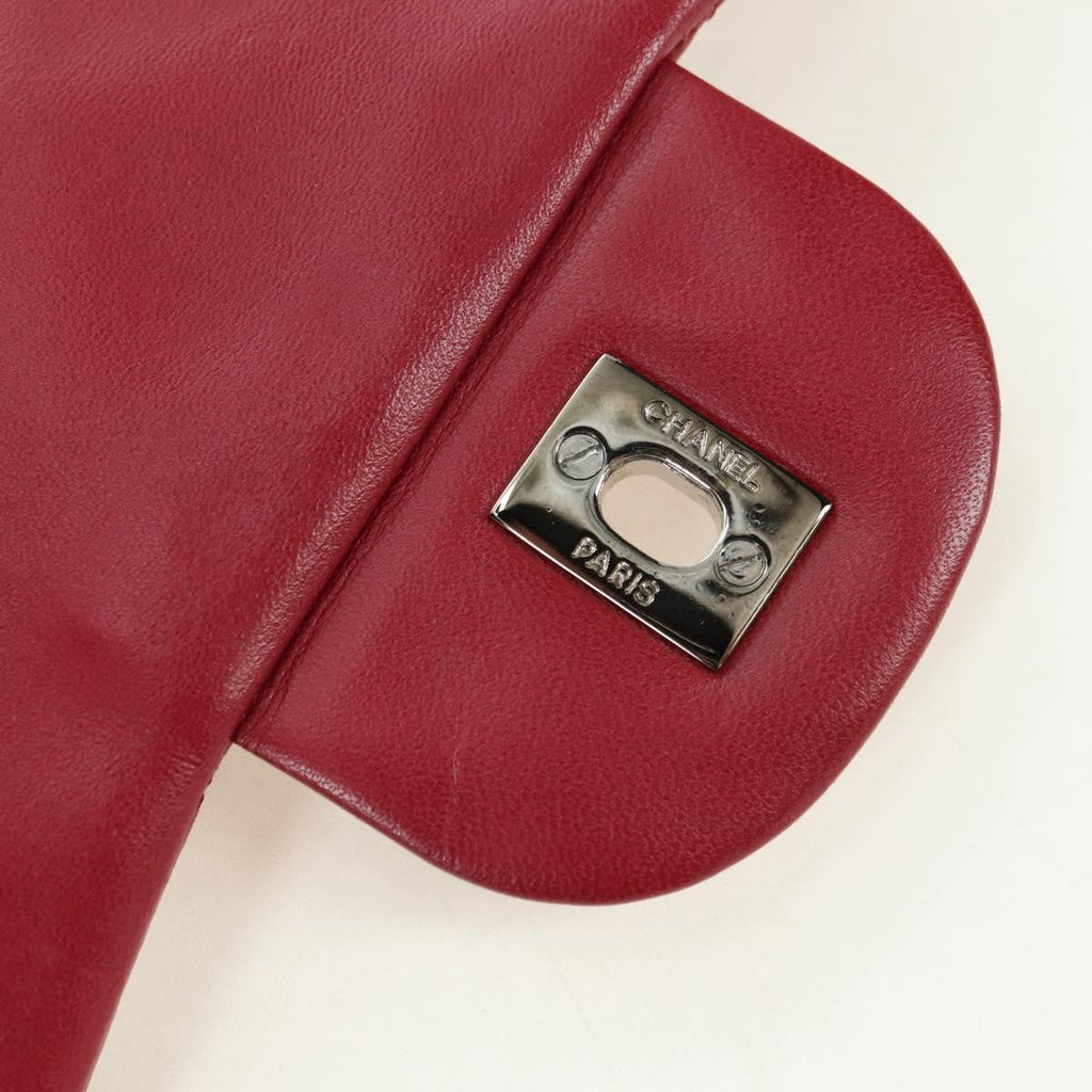 Chanel Classic Single Flap Bag Quilted Lambskin Red Leather Shoulder Bag Bag
