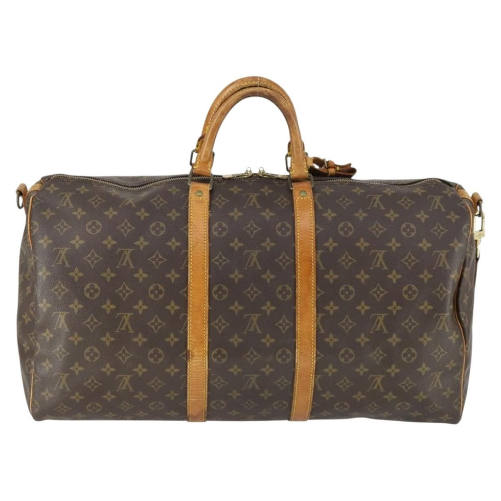 Louis Vuitton Keepall Bandouliere Bag Monogram Canvas Brown Canvas Travel Bag
