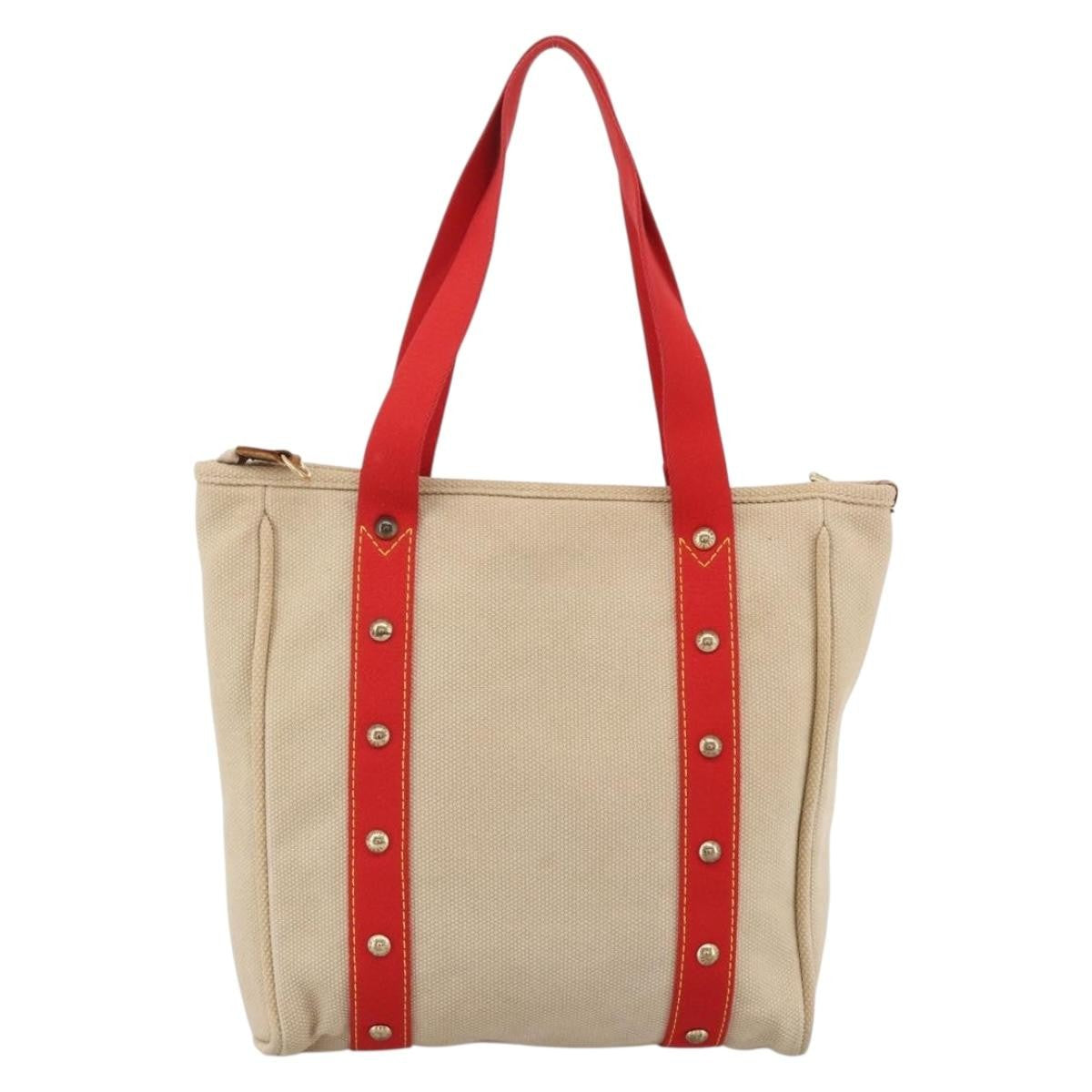 Louis Vuitton Antigua Tote Canvas Beige Canvas Tote Bag