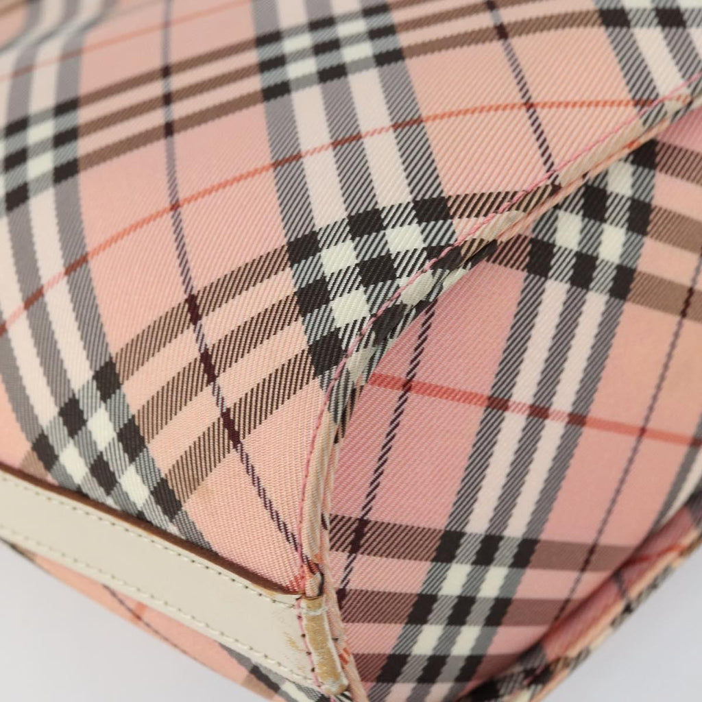 Burberry Nova Check Shoulder Bag Canvas Pink Canvas Shoulder Bag