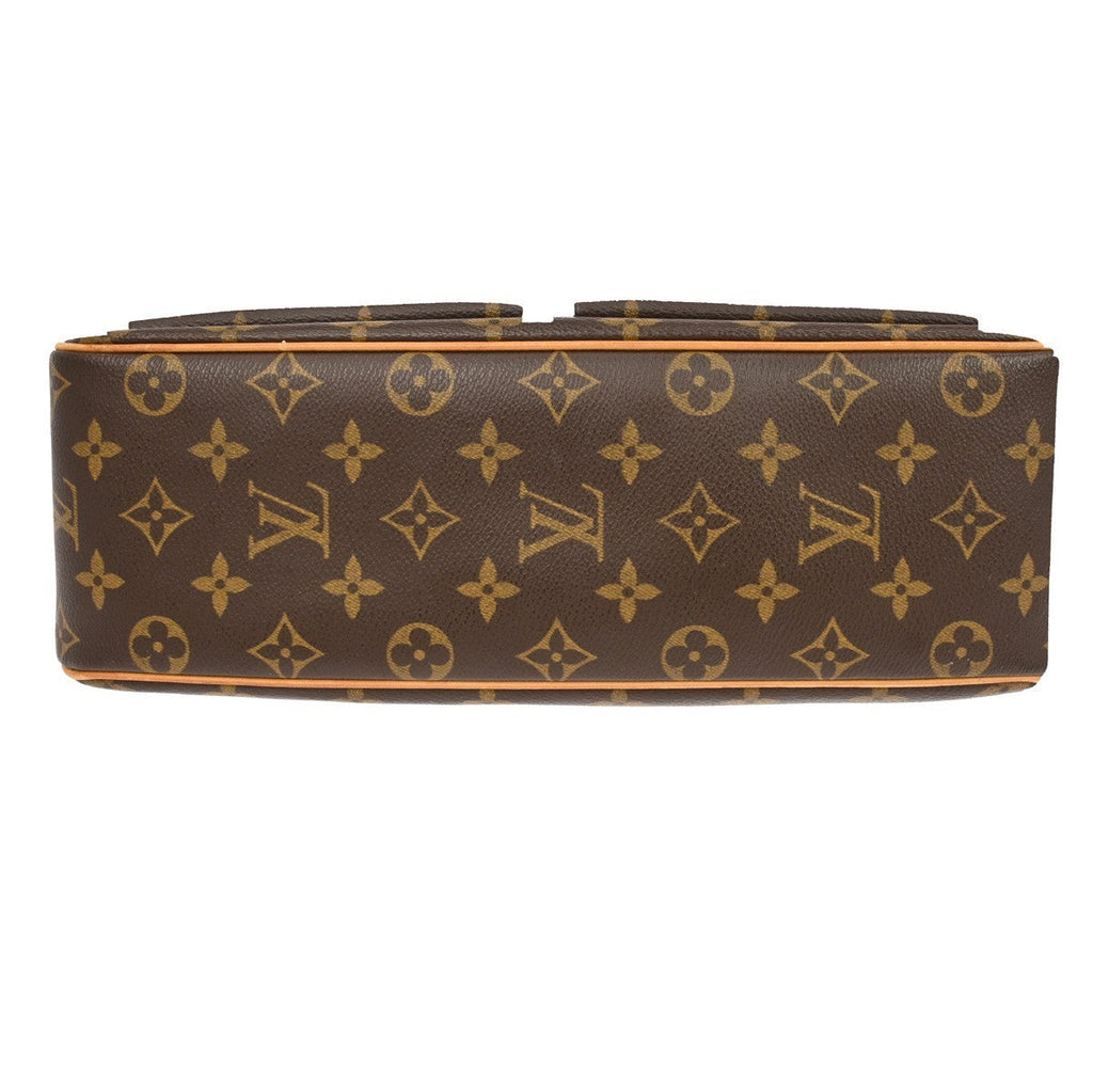 Louis Vuitton Viva Cite Handbag Monogram Canvas Brown Canvas Shoulder Bag