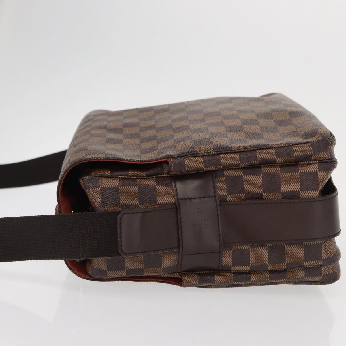 Louis Vuitton Naviglio Handbag Damier Brown Canvas Shoulder Bag