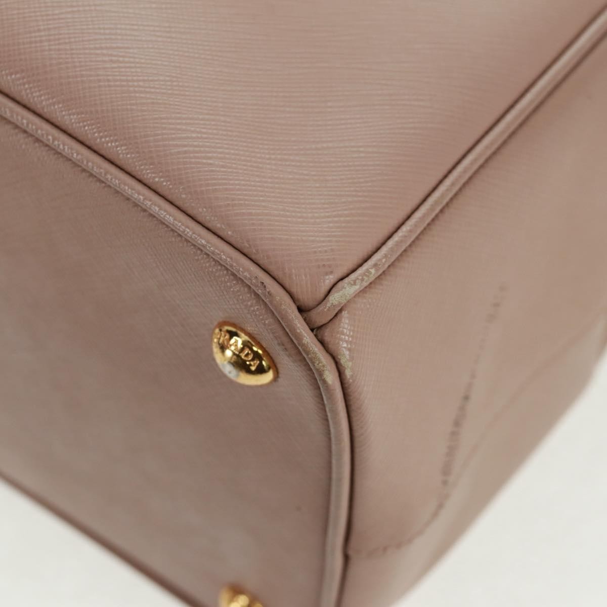 Prada Double Zip Lux Tote Saffiano Leather Pink Leather Tote Bag Bag