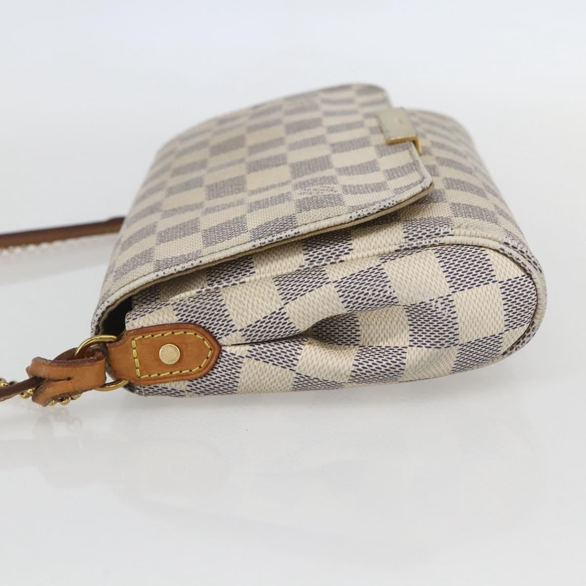 Louis Vuitton Favorite Handbag Damier White Canvas Clutche & Pouche Bag